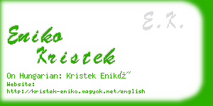 eniko kristek business card